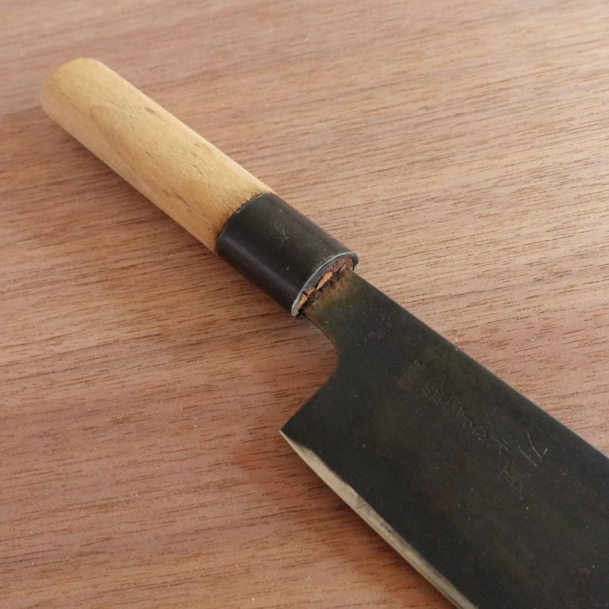 [HYPER REBORN] Suishinshi Masamori Nakiri Knife, Black Oxide Finish, Vegetable Knife, Double Bevel, Tokusen, 170mm