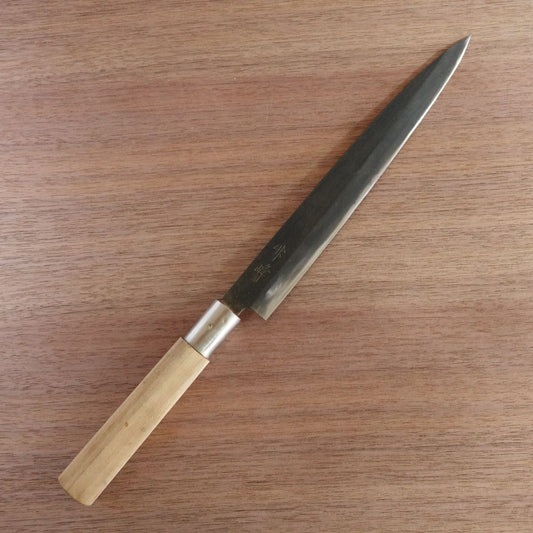 [HYPER REBORN] Takemine Yanagiba Knife, Black Oxide Finish, Sashimi Knife, Hagane Steel, Single Bevel, 240mm