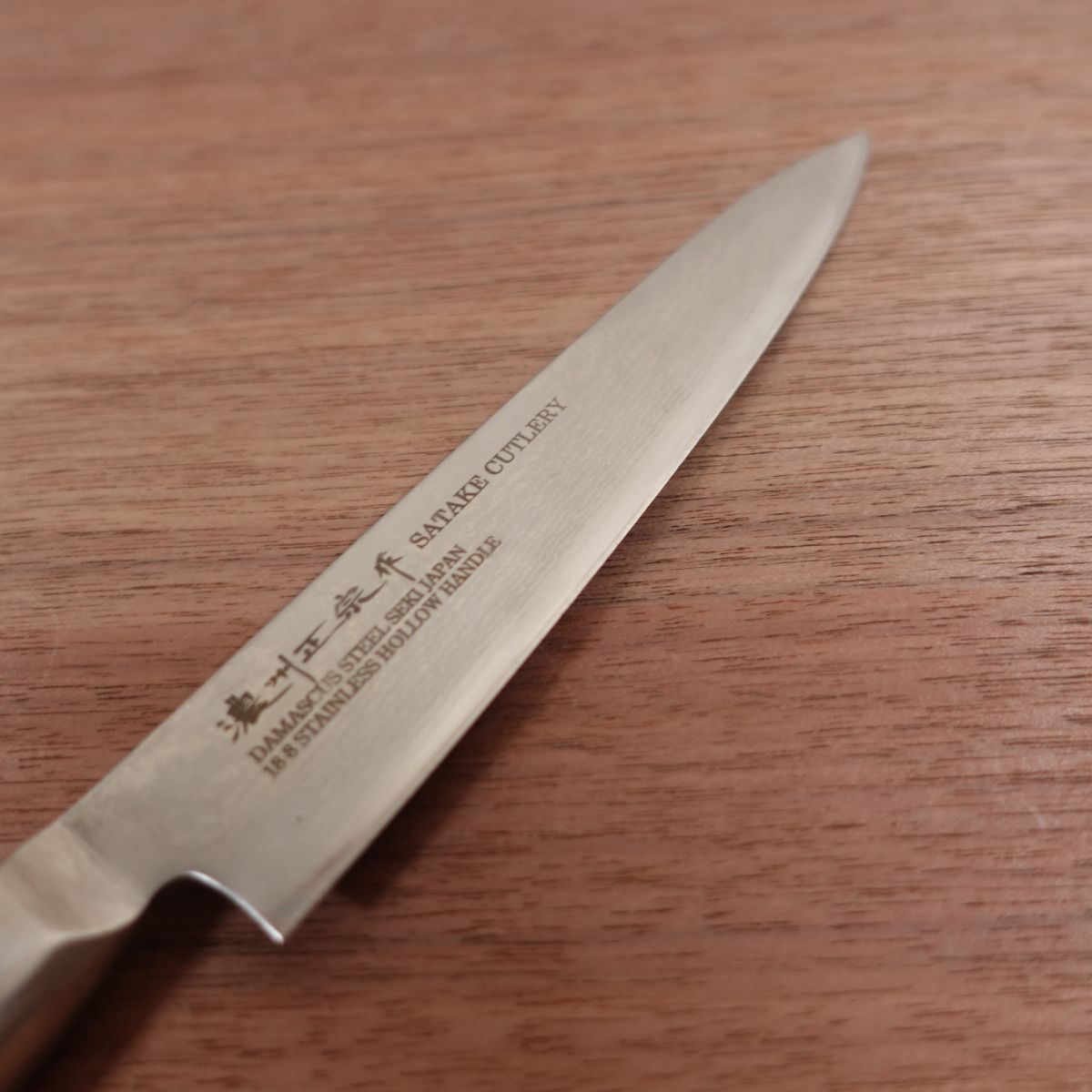 Noshu Masamune Petty Knife, Sharpened, Damascus, Fruit Knife, All Stainless Steel, 150mm
