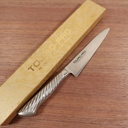 Tojiro Pro Petty Knife, Sharpened, Damascus, Fruit Knife, Stainless Steel, Nickel, F-1030, Decorative Cutting, Boxed, 130mm