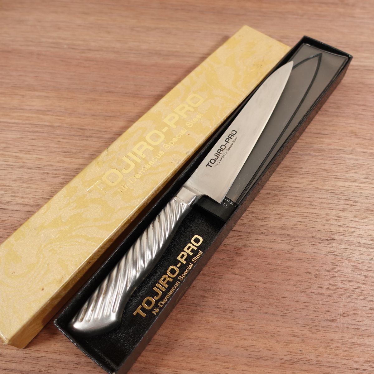 Tojiro Pro Petty Knife, Sharpened, Damascus, Fruit Knife, Stainless Steel, Nickel, F-1030, Decorative Cutting, Boxed, 130mm