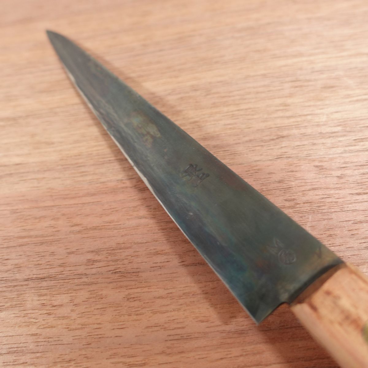 [HYPER REBORN] Masamoto Sujihiki Knife, Sharpened, Black Oxide Finish, Slim Gyuto, Carbon Steel, Almost Single Bevel, Saijo, M, Shu, 195mm