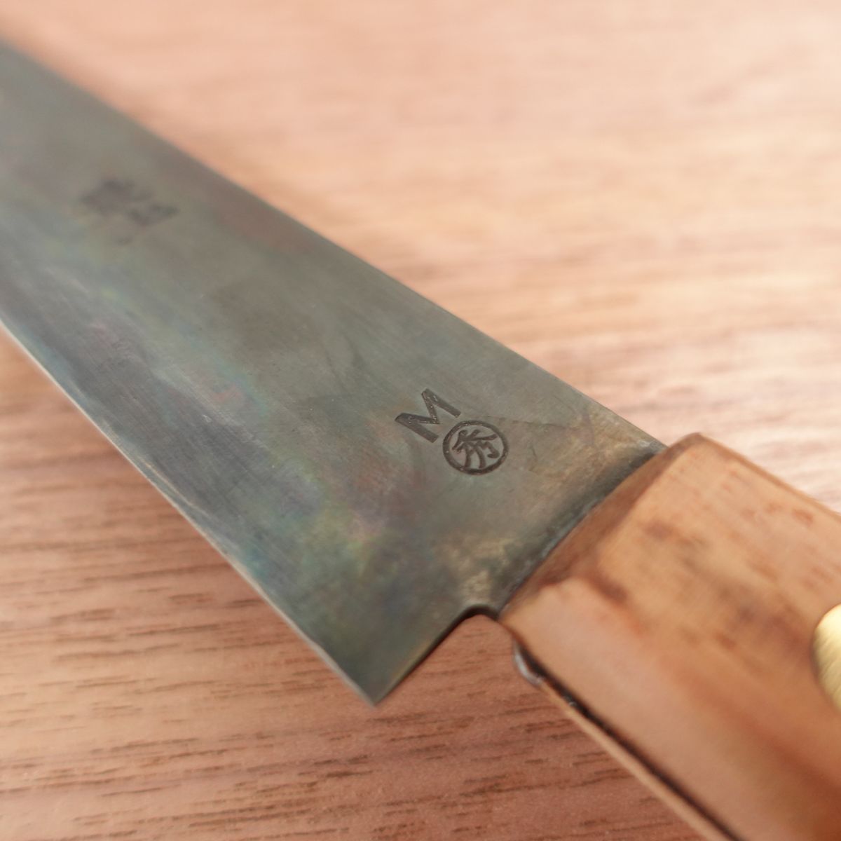 [HYPER REBORN] Masamoto Sujihiki Knife, Sharpened, Black Oxide Finish, Slim Gyuto, Carbon Steel, Almost Single Bevel, Saijo, M, Shu, 195mm