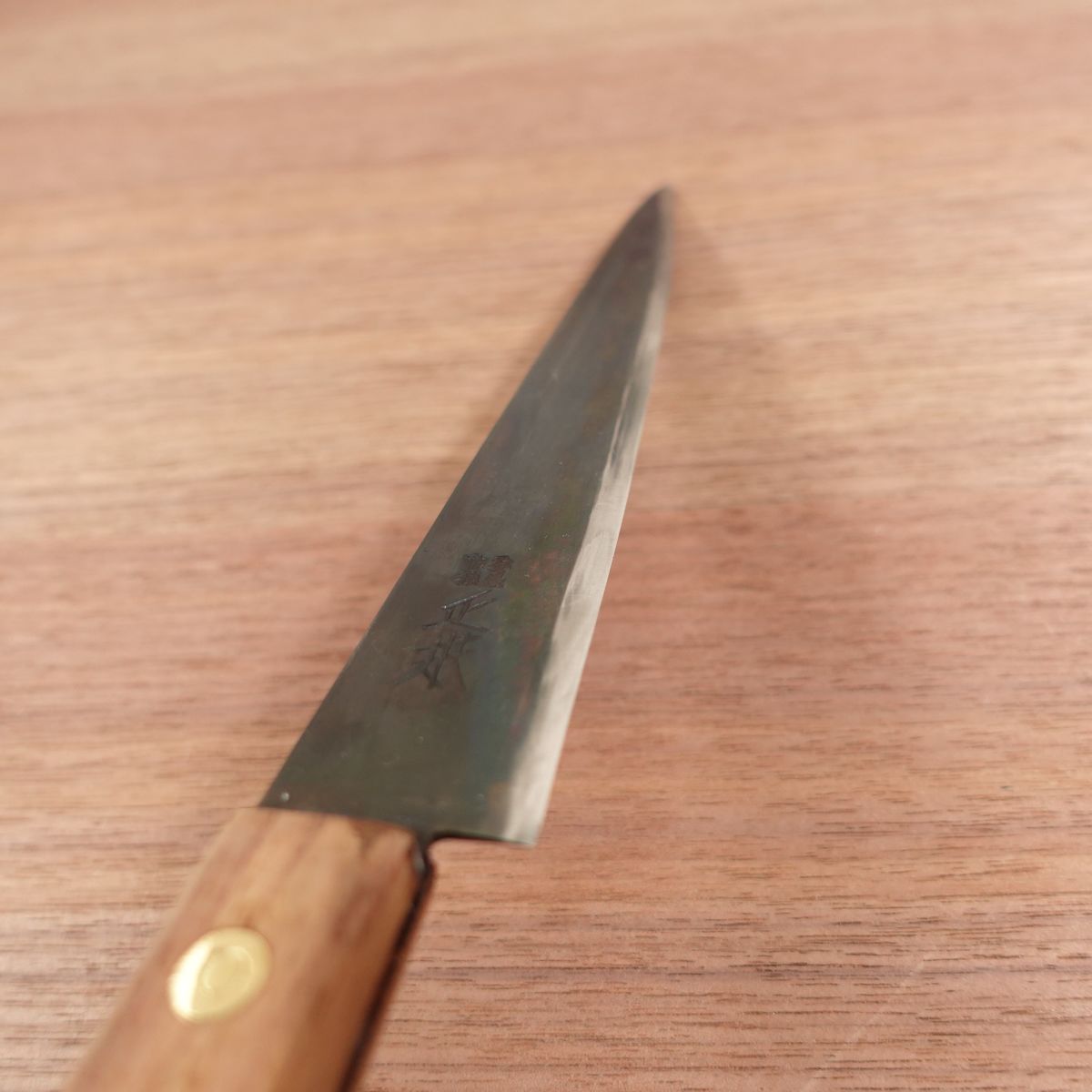 [HYPER REBORN] Masamoto Sujihiki Knife, Sharpened, Black Oxide Finish, Slim Gyuto, Carbon Steel, Almost Single Bevel, Saijo, M, Shu, 195mm
