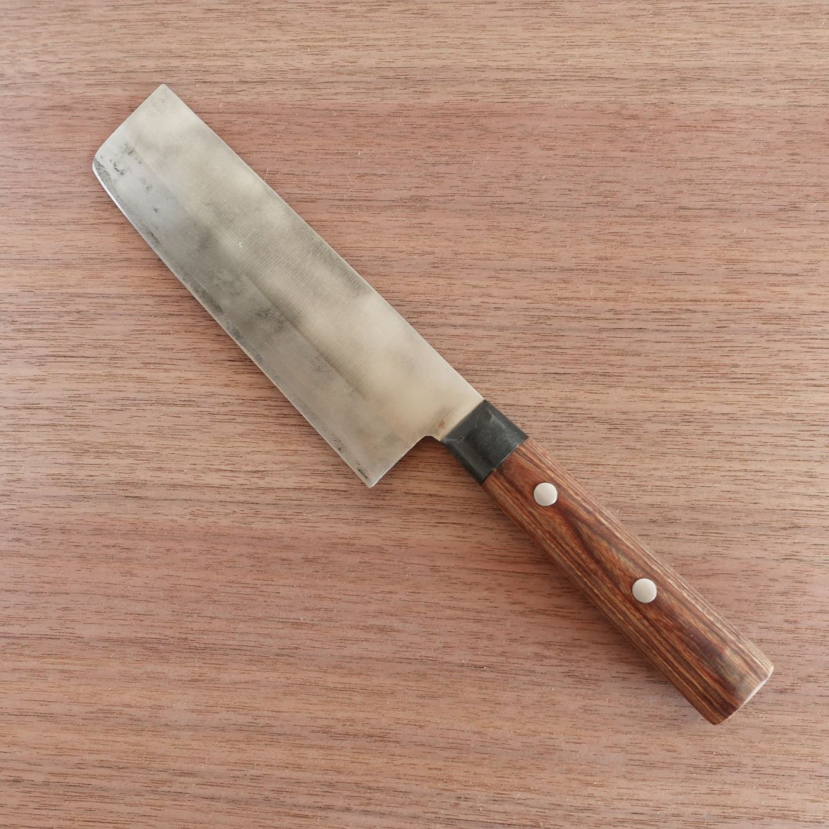 Soshu-den Nakiri Knife, Sharpened, Vegetable Knife, Double-Edged, Hon-Warikomi, 160mm
