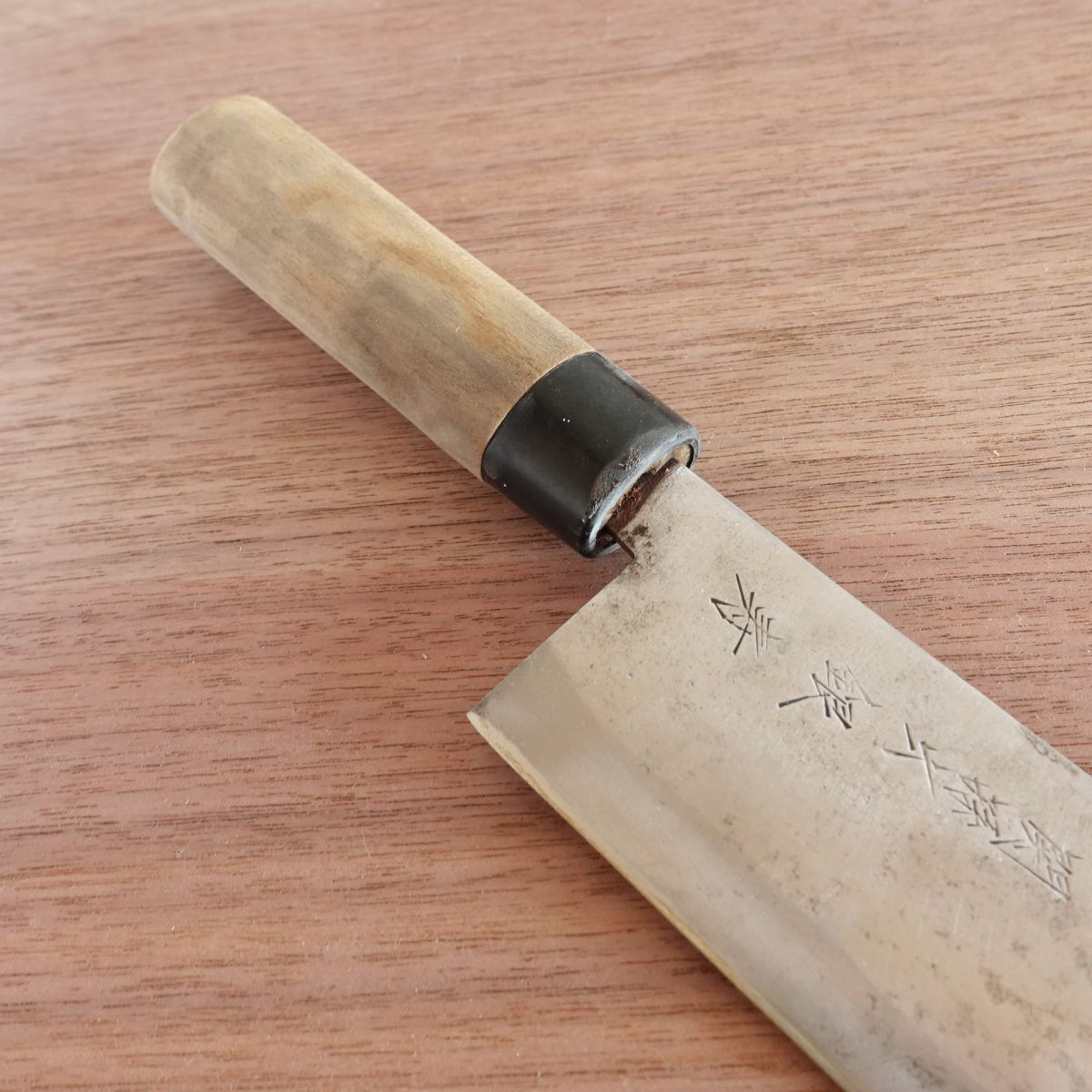 Seki Magoroku Nakiri Knife, Sharpened, Ginju Series, Vegetable Knife, Hagane, Double-Edged, 160mm