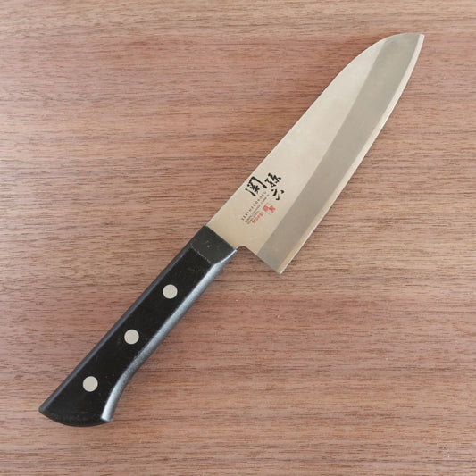 Seki Magoroku Santoku Knife, Sharpened, Moegi Series, All-Purpose Knife, KAI, 170mm