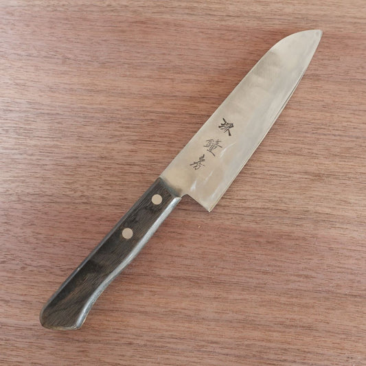 Sakai Kanefusa Santoku Knife, Sharpened, All-Purpose Knife, Hagane Warikomi, 165mm