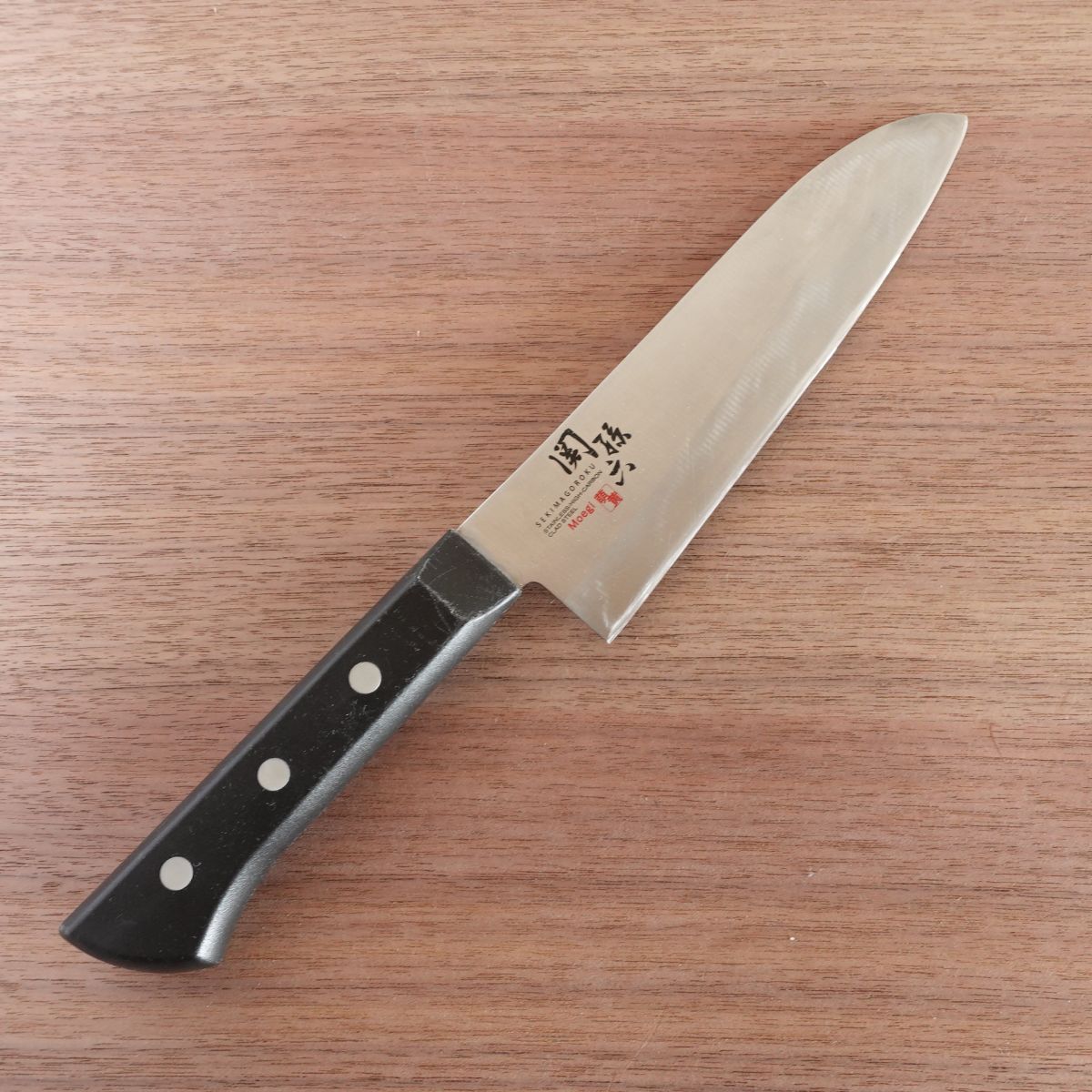 Seki Magoroku Santoku Knife, Sharpened, Moegi Series, All-Purpose Knife, KAI, 170mm