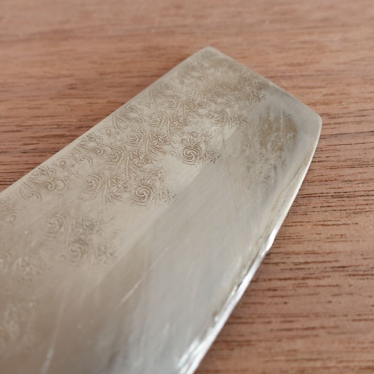 Michiba Nakiri Knife, Sharpened, Hand-Forged Aogami Steel, Yasuki Blue Steel, Hon-Warikomi, 165mm