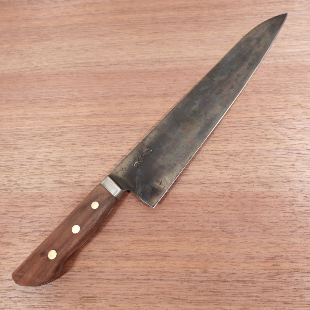 Tadanaga Chef's Knife, Sharpened, Black Oxide Finish, Carbon Steel, Japanese Steel, All-Purpose Knife, 300mm