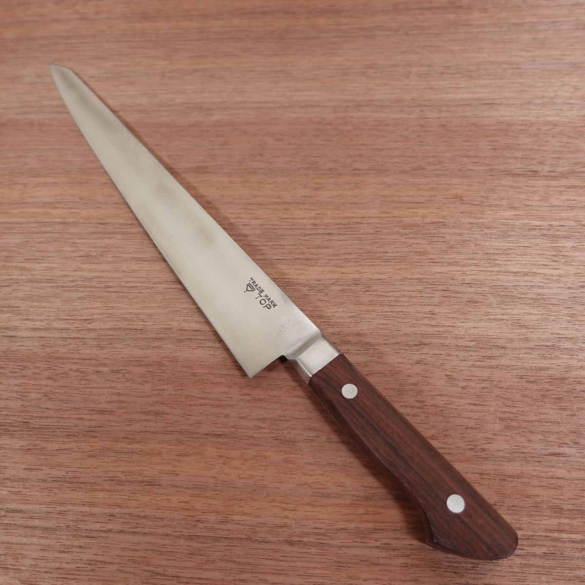 Komatop Sujihiki Knife, Sharpened, Slim Gyuto, Slicer, Carbon Steel, TOP, Koma, TRADE MARK, Unused Stored Item, 270mm