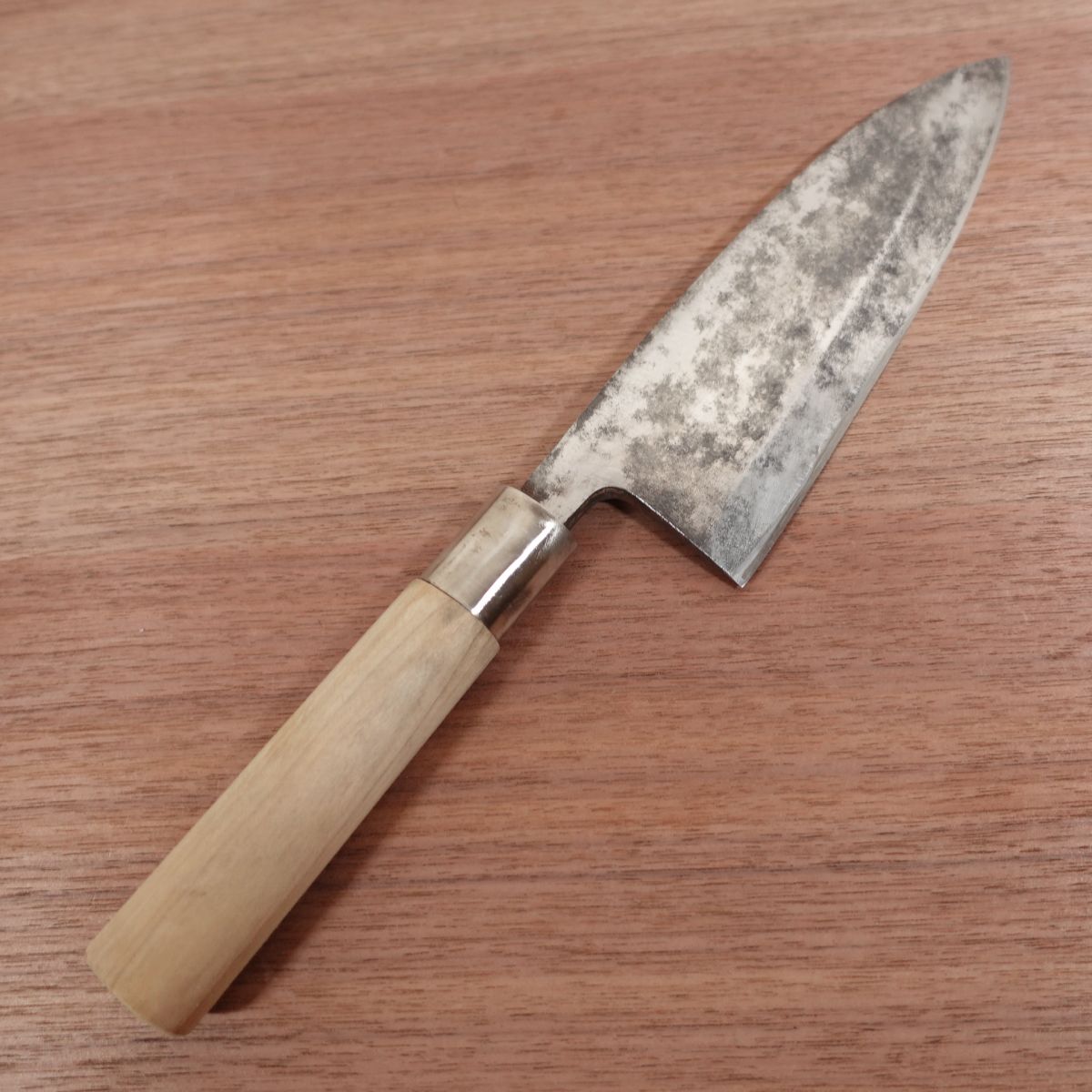 Sakai Ichiyoshi Deba Knife, Sharpened, Large Deba, Carbon Steel, Single Bevel, Heavy Rust, 185mm