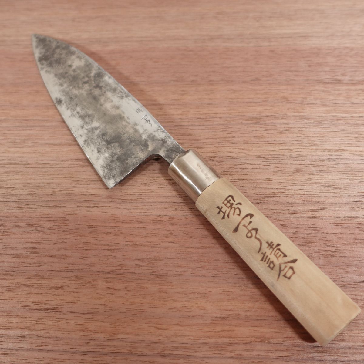 Sakai Ichiyoshi Deba Knife, Sharpened, Large Deba, Carbon Steel, Single Bevel, Heavy Rust, 185mm
