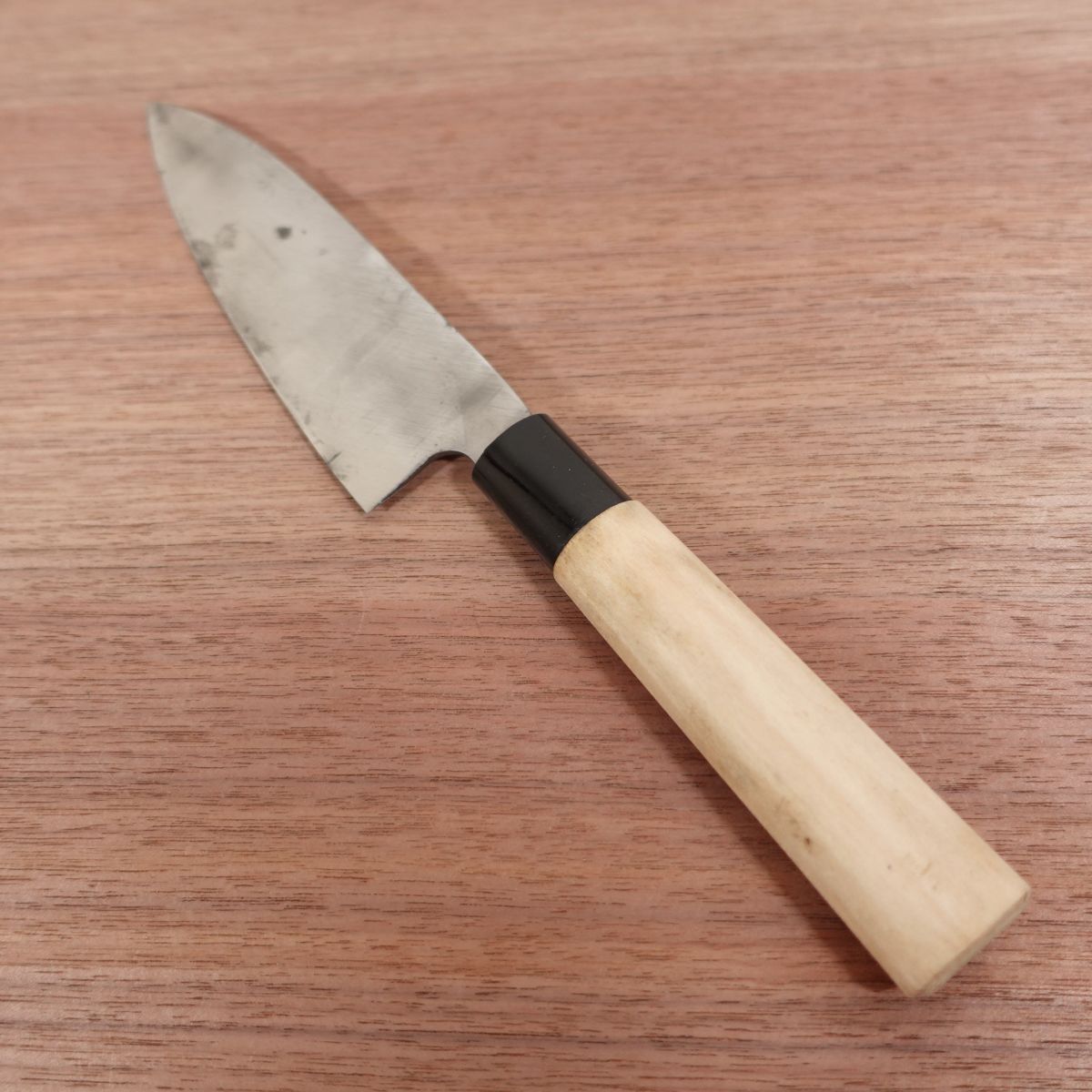 Kanesada Funayuki Knife, Sharpened, Ai-Deba, Master Kanesada, Thin Blade, Carbon Steel, Single Bevel, 160mm
