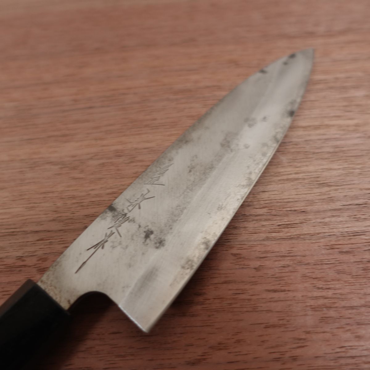 Kanesada Funayuki Knife, Sharpened, Ai-Deba, Master Kanesada, Thin Blade, Carbon Steel, Single Bevel, 160mm