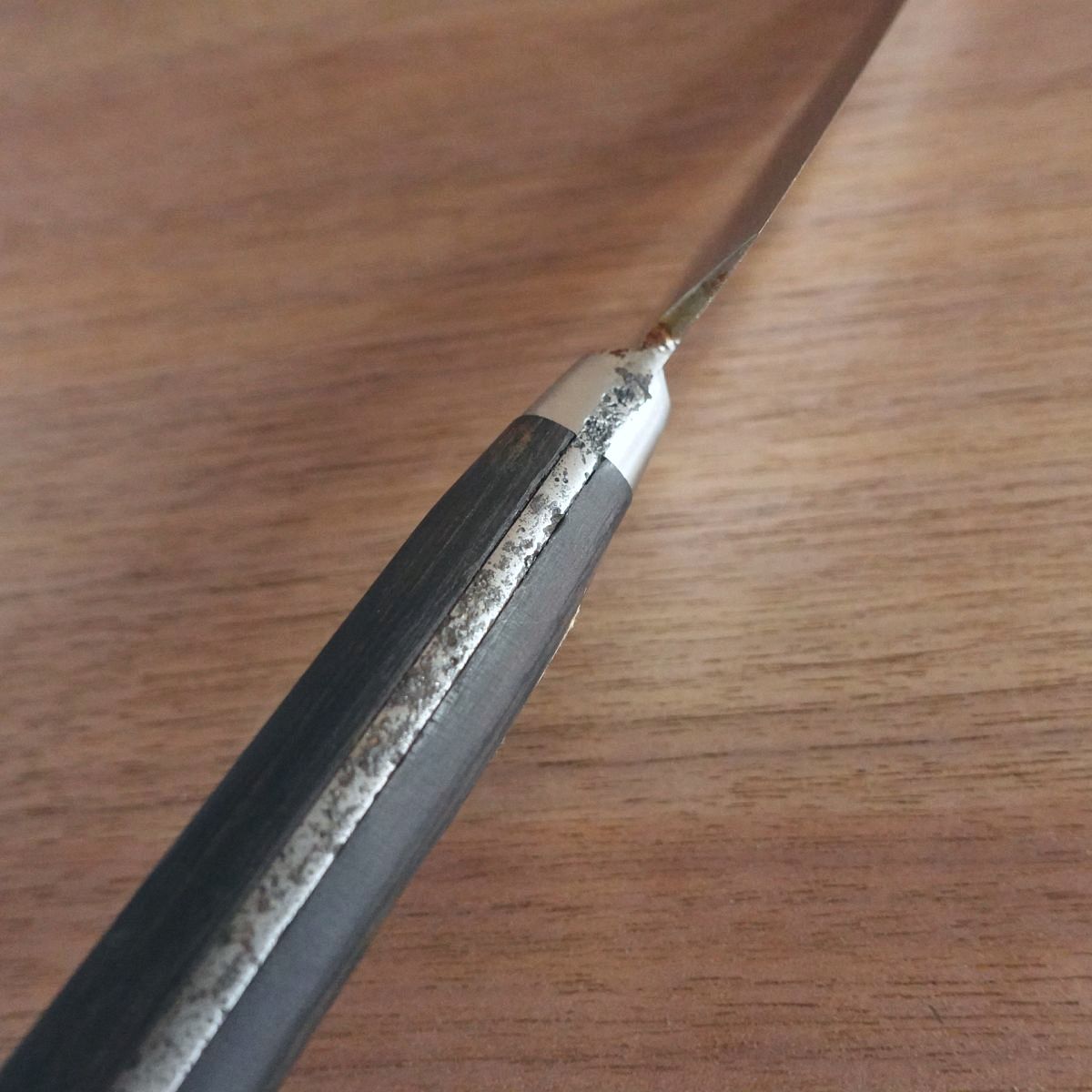 Yamato Takeru Honesuki Knife, Sharpened, INOX Stainless Steel, Sabaki, Garasuki, Double-Edged, Thick Blade, 145mm