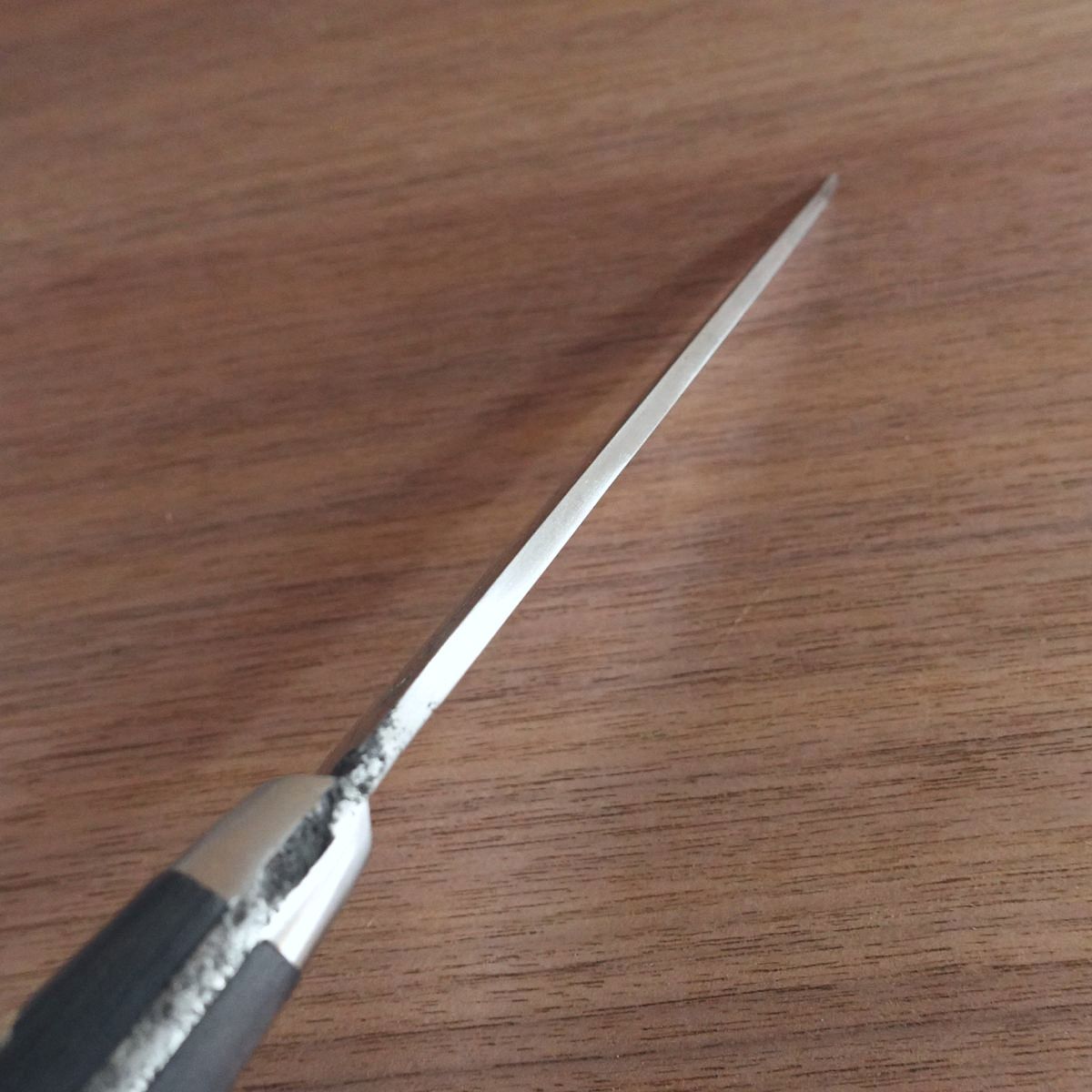 Yamato Takeru Honesuki Knife, Sharpened, INOX Stainless Steel, Sabaki, Garasuki, Double-Edged, Thick Blade, 145mm