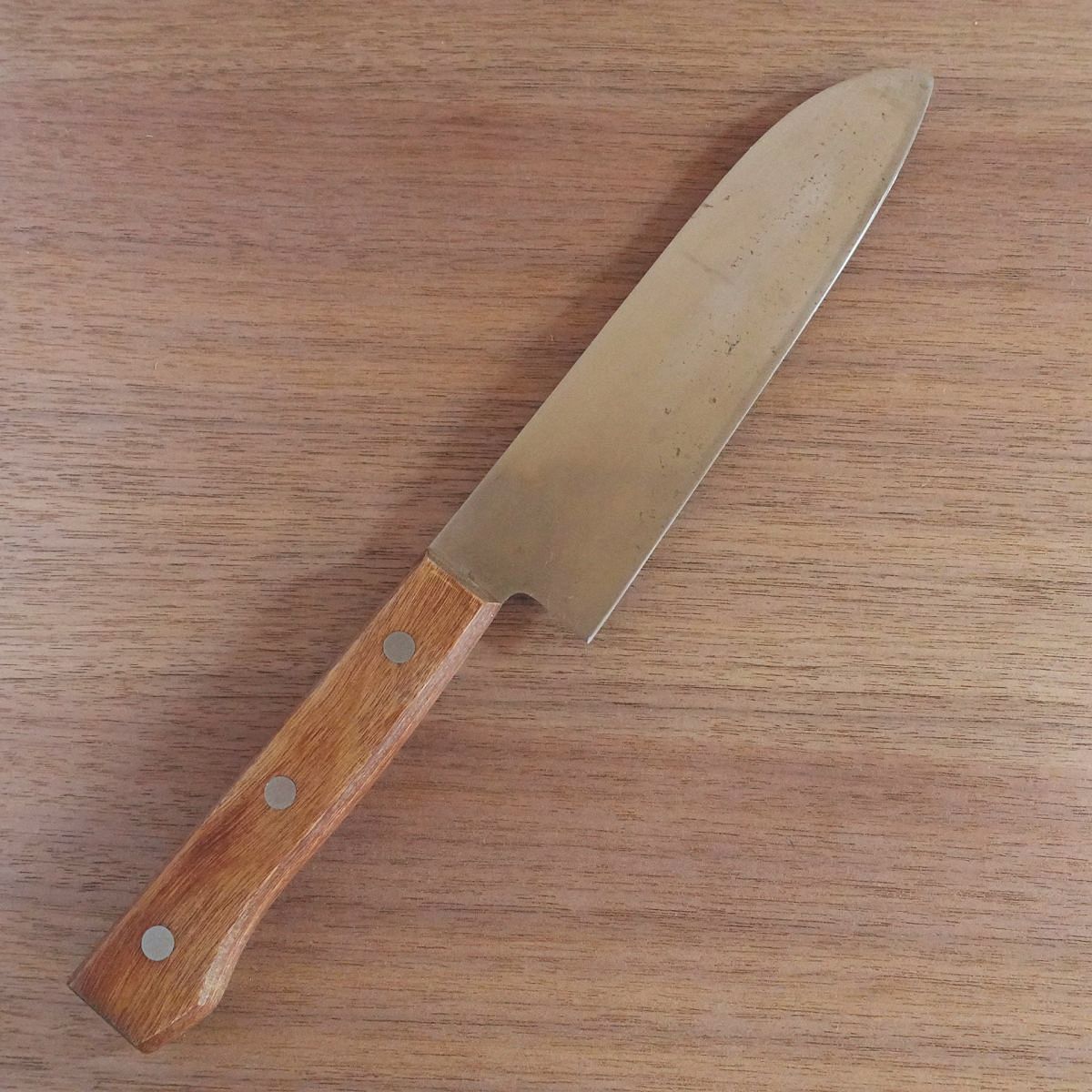 Seki Magoroku Santoku Knife, Sharpened, Samurai Logo, All-Purpose Knife, KAI Cut, Stainless Steel, 165mm