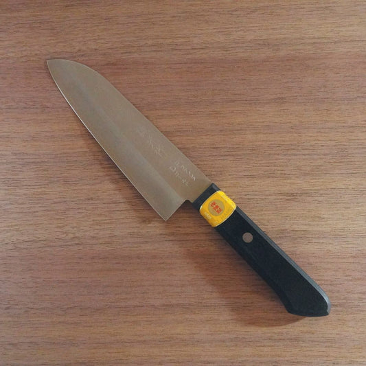 Masamitsu Santoku Knife, Sharpened, All-Purpose Knife, DP Stainless Gold, 170mm