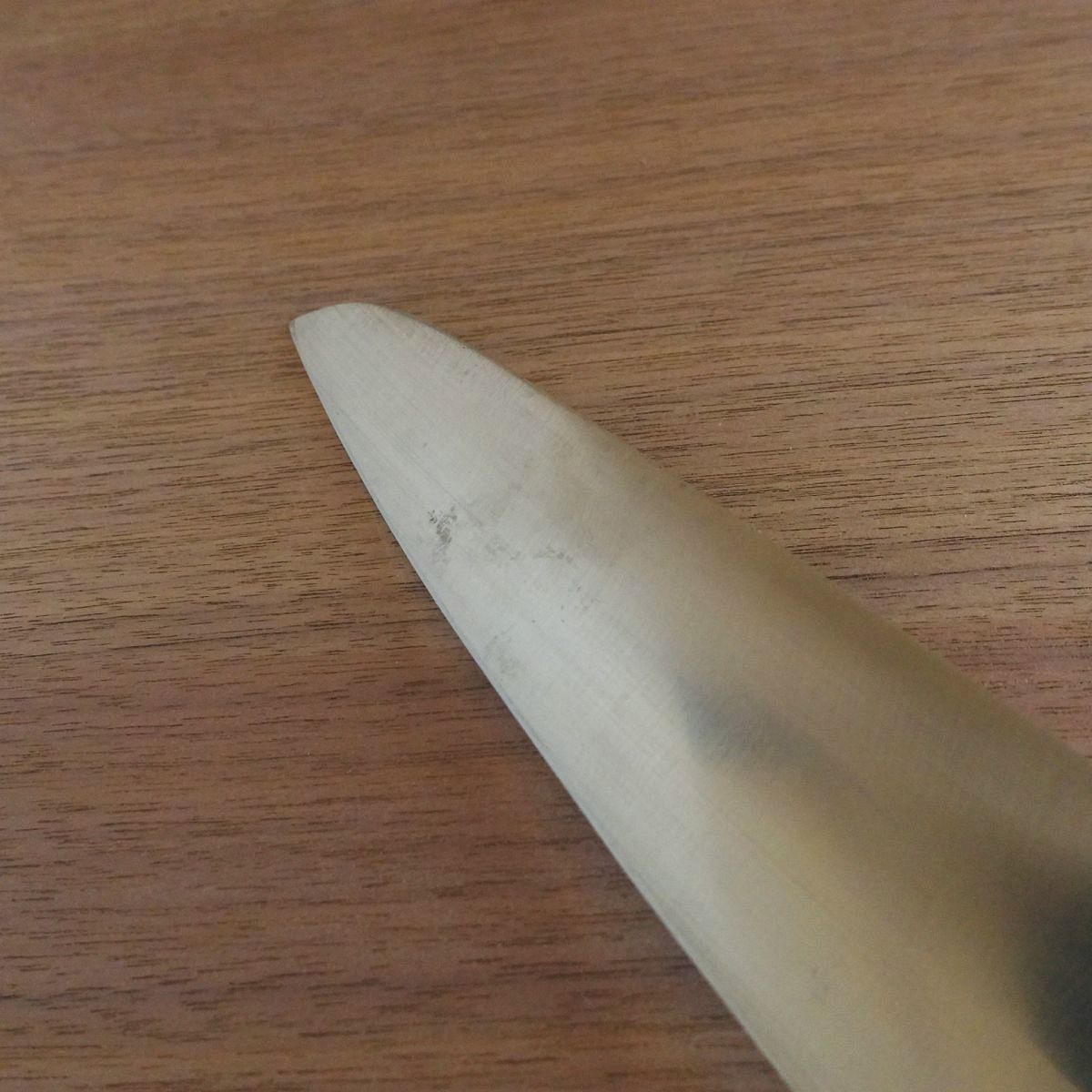 Seki Magoroku Gyuto Knife, Sharpened, Shoso Series, All Stainless Steel, Engraving Faded, 185mm