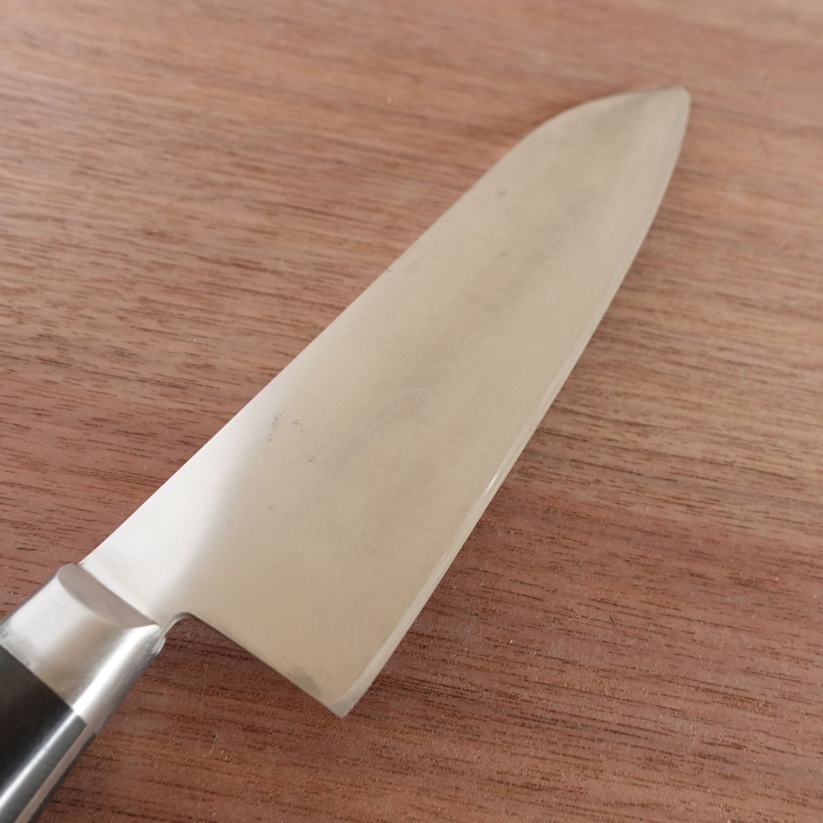 G-Sakai Santoku Knife, Sharpened, ATS-55 Stainless Steel, Samurai Logo, Handmade, 180mm