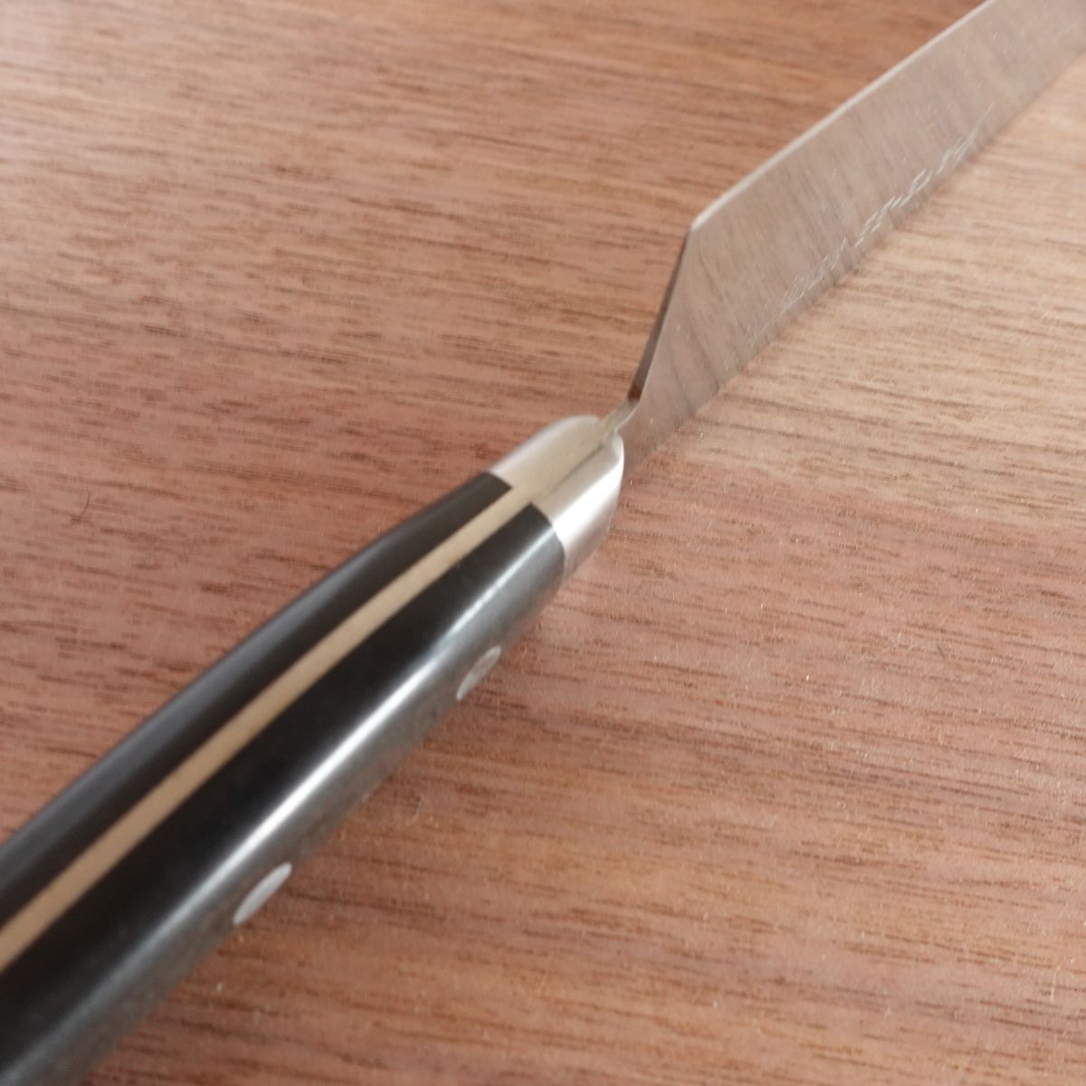 G-Sakai Santoku Knife, Sharpened, ATS-55 Stainless Steel, Samurai Logo, Handmade, 180mm
