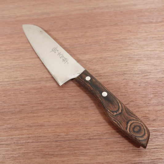 Bunmei Gincho Santoku Knife, Sharpened, All-Purpose Knife, Special Selection, YOSHIKIN, Stainless Steel, 165mm
