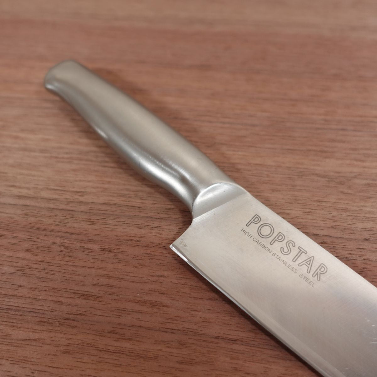 POPSTAR Santoku Knife, Sharpened, All Stainless Steel, All-Purpose Knife, 180mm