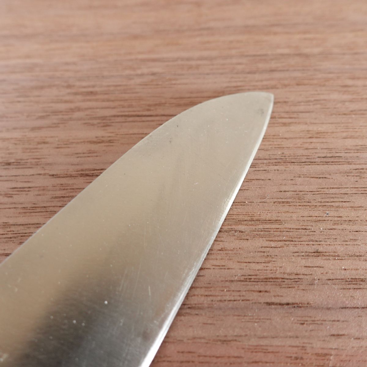 Seki Yoshihide Ko-Santoku Knife, Sharpened, Wide Petty Knife, Gold Clad Steel, 135mm