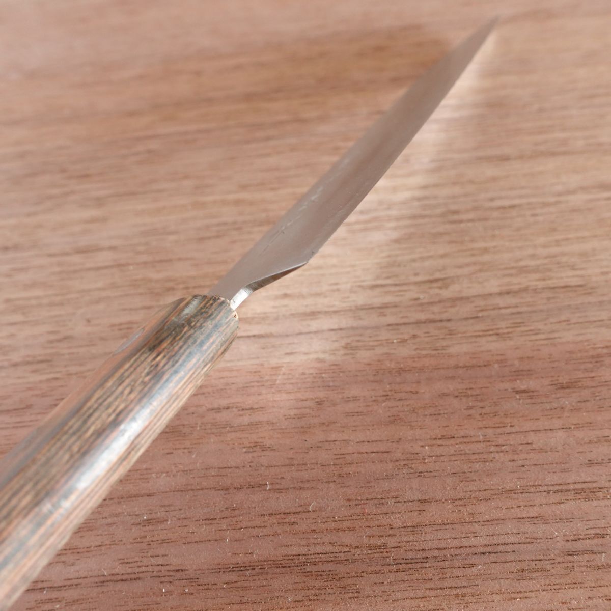 Seki Yoshihide Ko-Santoku Knife, Sharpened, Wide Petty Knife, Gold Clad Steel, 135mm