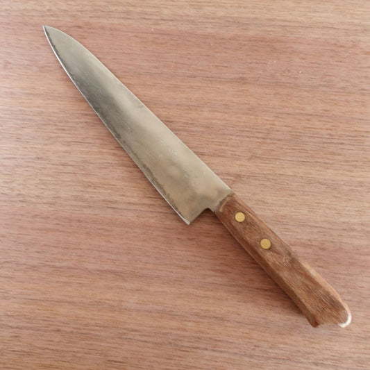 Mino Seki Gyuto Knife, Sharpened, Hon-Warikomi Stainless Clad, 200mm