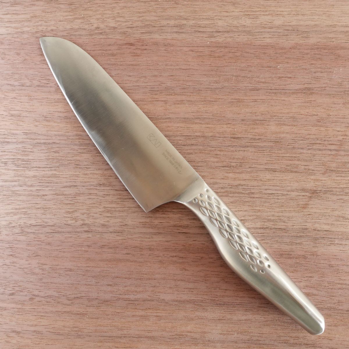 Seki Magoroku Santoku Knife, Sharpened, Shoso, All Stainless Steel, 165mm