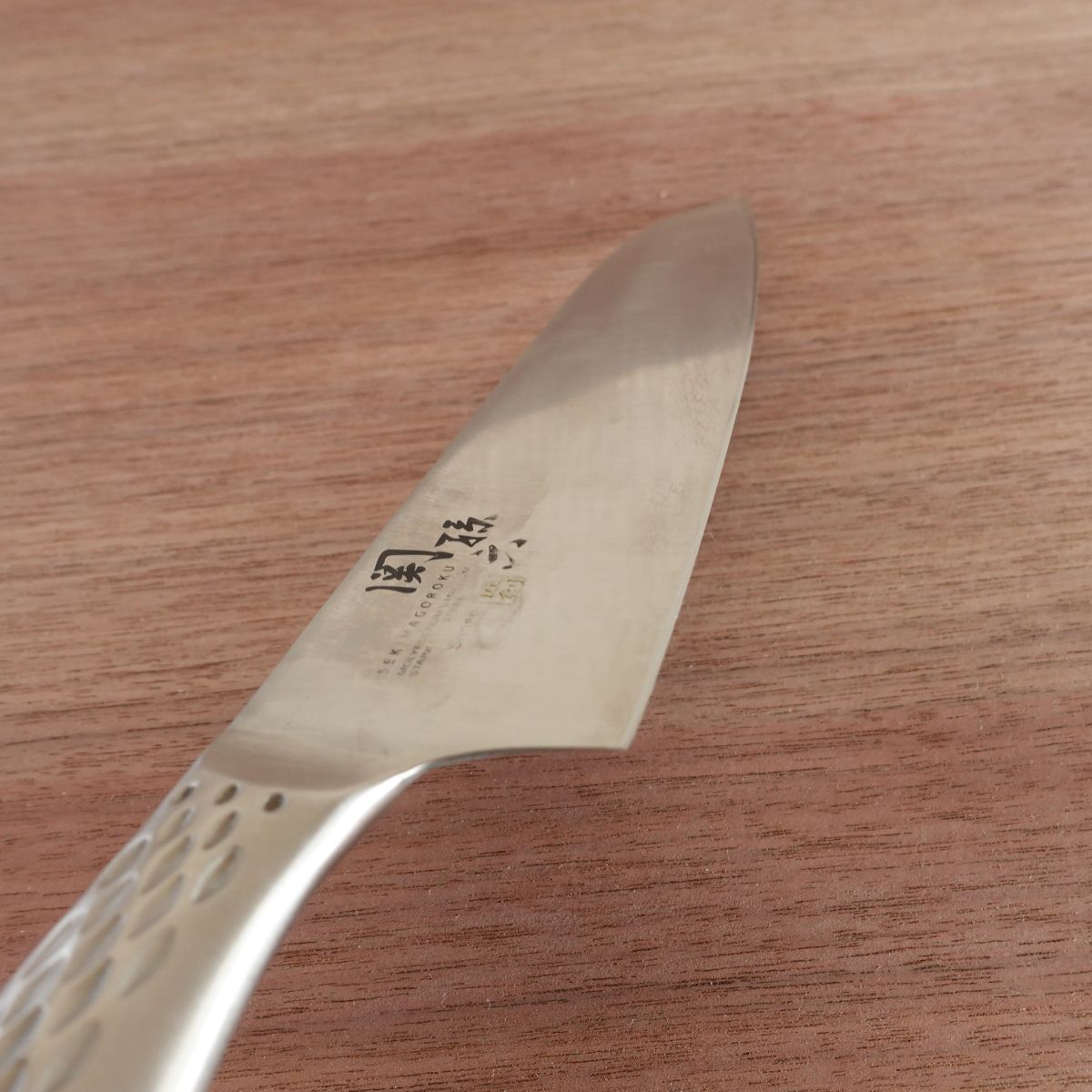 Seki Magoroku Santoku Knife, Sharpened, Shoso, All Stainless Steel, 165mm