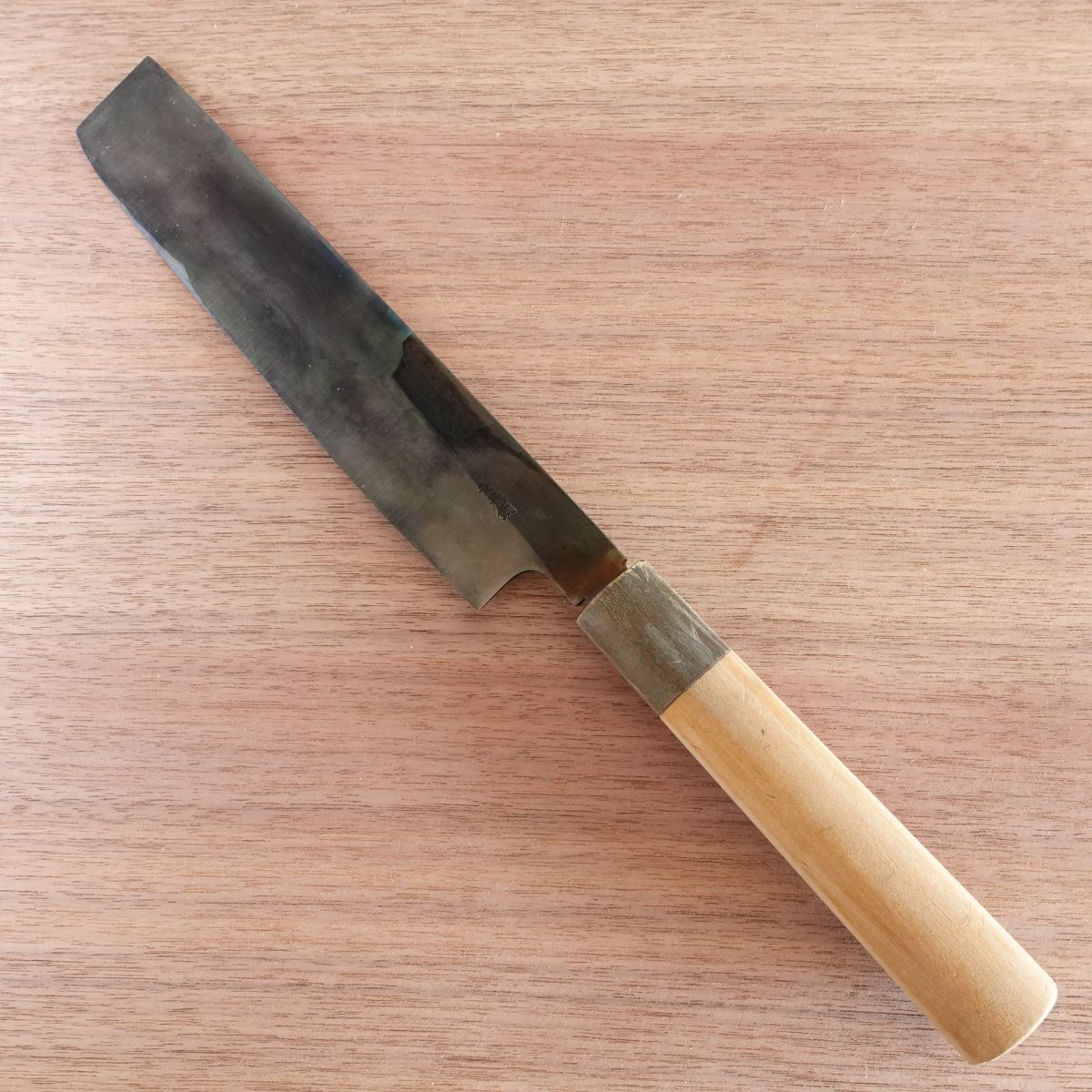 [HYPER REBORN] Kanematsu Usuba Knife, Sharpened, Black Oxide Finish, Water Buffalo Handle, Single Bevel, Yasuki Steel, 210mm