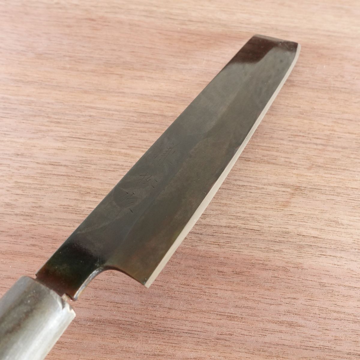 [HYPER REBORN] Kanematsu Usuba Knife, Sharpened, Black Oxide Finish, Water Buffalo Handle, Single Bevel, Yasuki Steel, 210mm