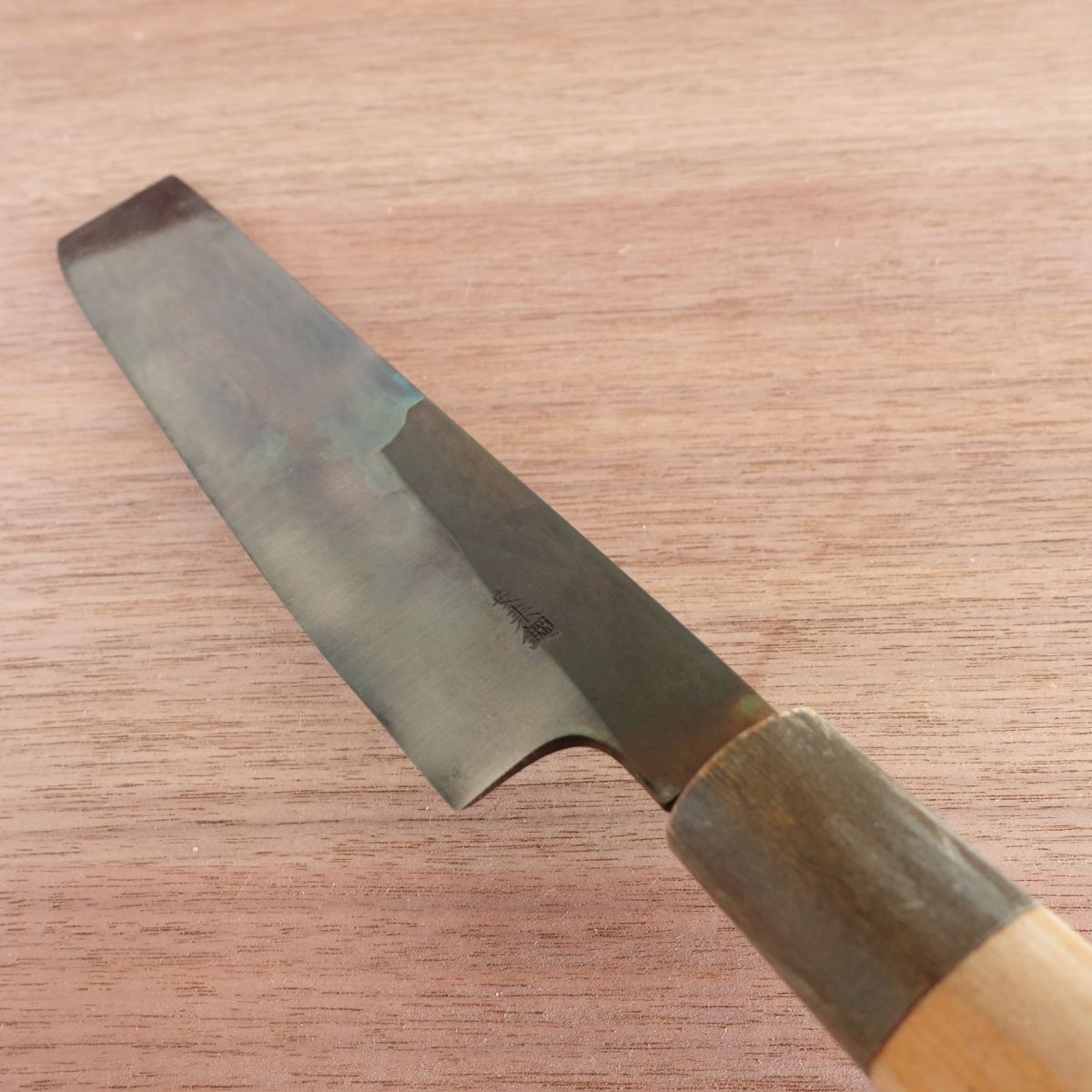 [HYPER REBORN] Kanematsu Usuba Knife, Sharpened, Black Oxide Finish, Water Buffalo Handle, Single Bevel, Yasuki Steel, 210mm