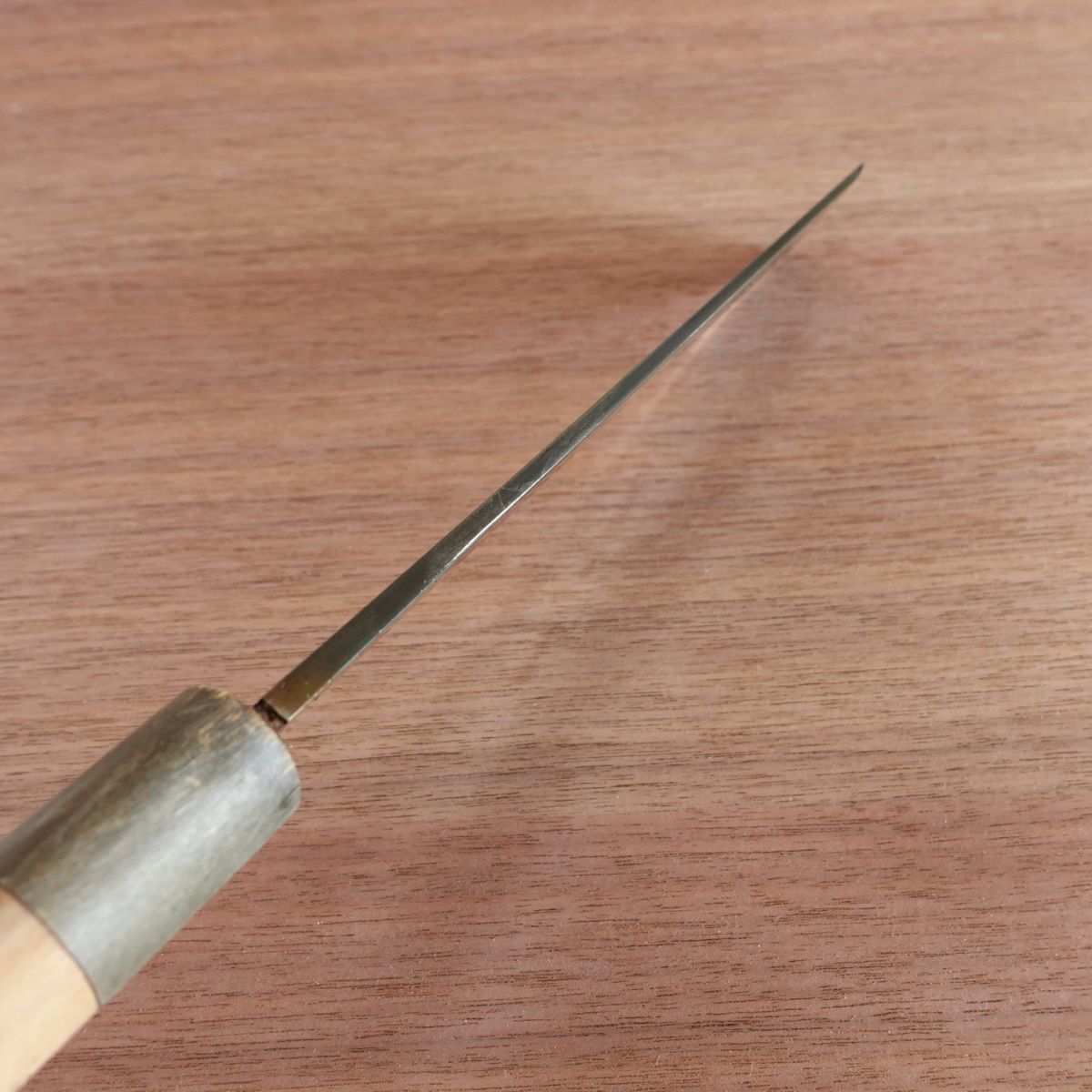 [HYPER REBORN] Kanematsu Usuba Knife, Sharpened, Black Oxide Finish, Water Buffalo Handle, Single Bevel, Yasuki Steel, 210mm