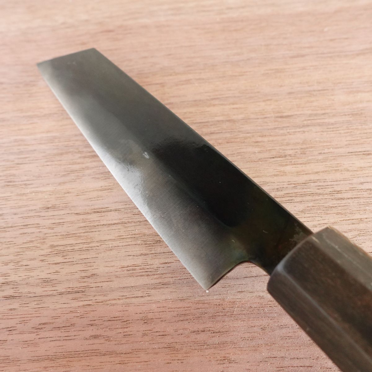 [HYPER REBORN] Masasaku Mukimono Knife, Sharpened, Black Oxide Finish, Water Buffalo Octagonal Handle, Kenmuki Carving Knife, 165mm