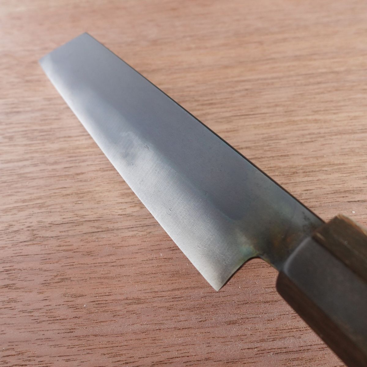 [HYPER REBORN] Masasaku Mukimono Knife, Sharpened, Black Oxide Finish, Water Buffalo Octagonal Handle, Kenmuki Carving Knife, 165mm
