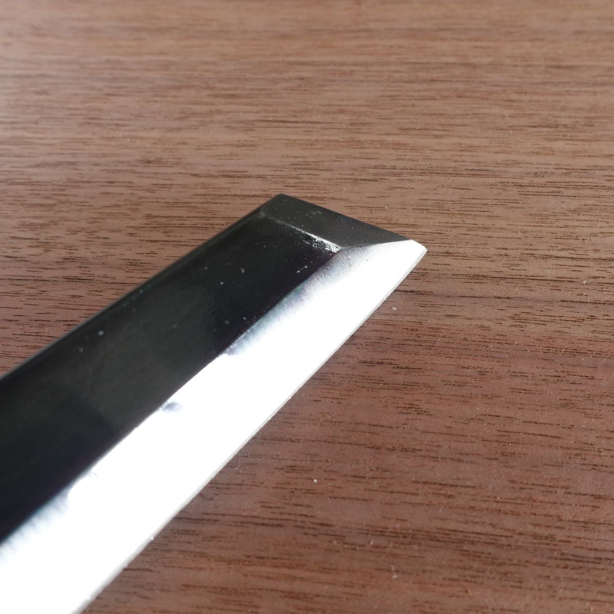 [HYPER REBORN] Masasaku Mukimono Knife, Sharpened, Black Oxide Finish, Water Buffalo Octagonal Handle, Kenmuki Carving Knife, 165mm