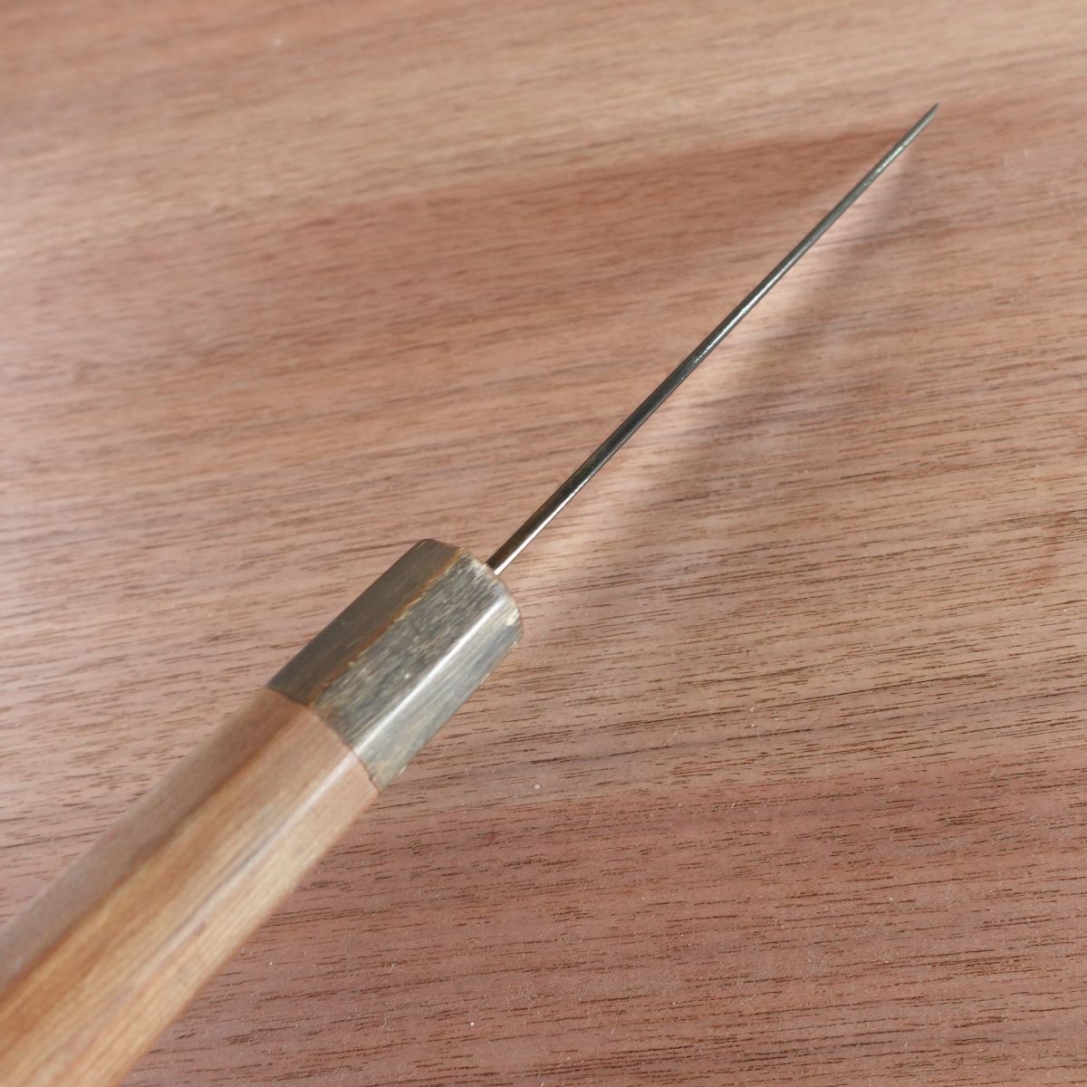 [HYPER REBORN] Masasaku Mukimono Knife, Sharpened, Black Oxide Finish, Water Buffalo Octagonal Handle, Kenmuki Carving Knife, 165mm