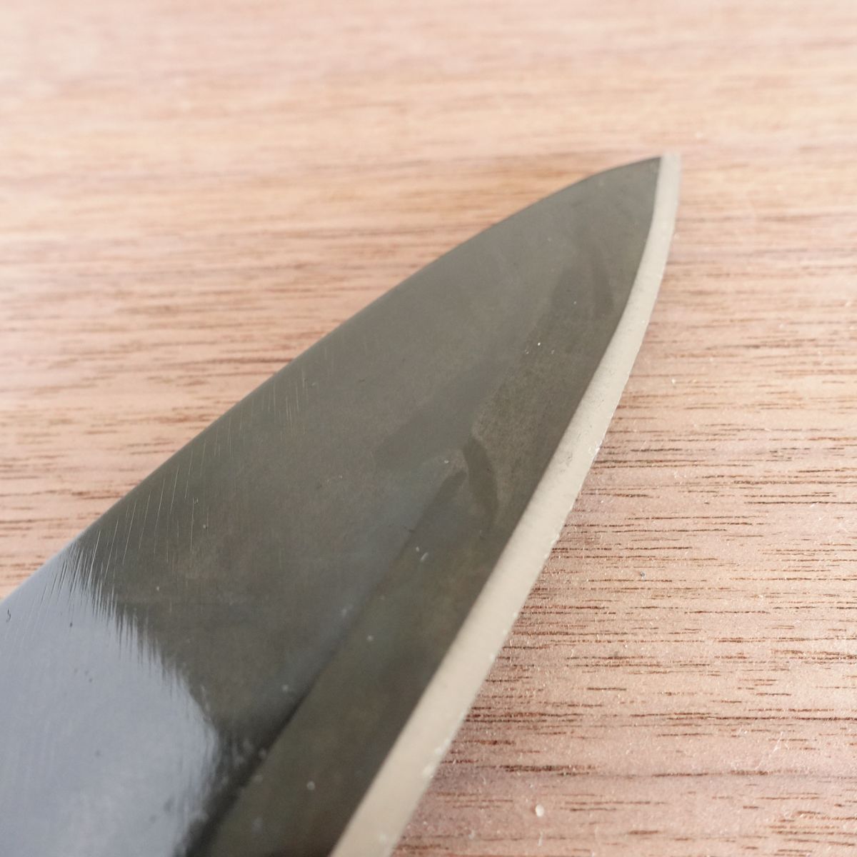 [HYPER REBORN] Masasaku Deba Knife, Sharpened, Black Oxide Finish, White Water Buffalo Handle, Hagane Steel, Single Bevel, 150mm