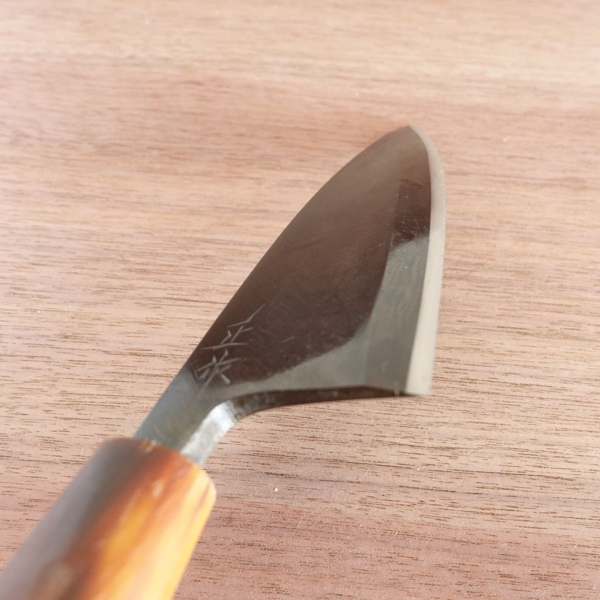 [HYPER REBORN] Masasaku Deba Knife, Sharpened, Black Oxide Finish, White Water Buffalo Handle, Hagane Steel, Single Bevel, 150mm