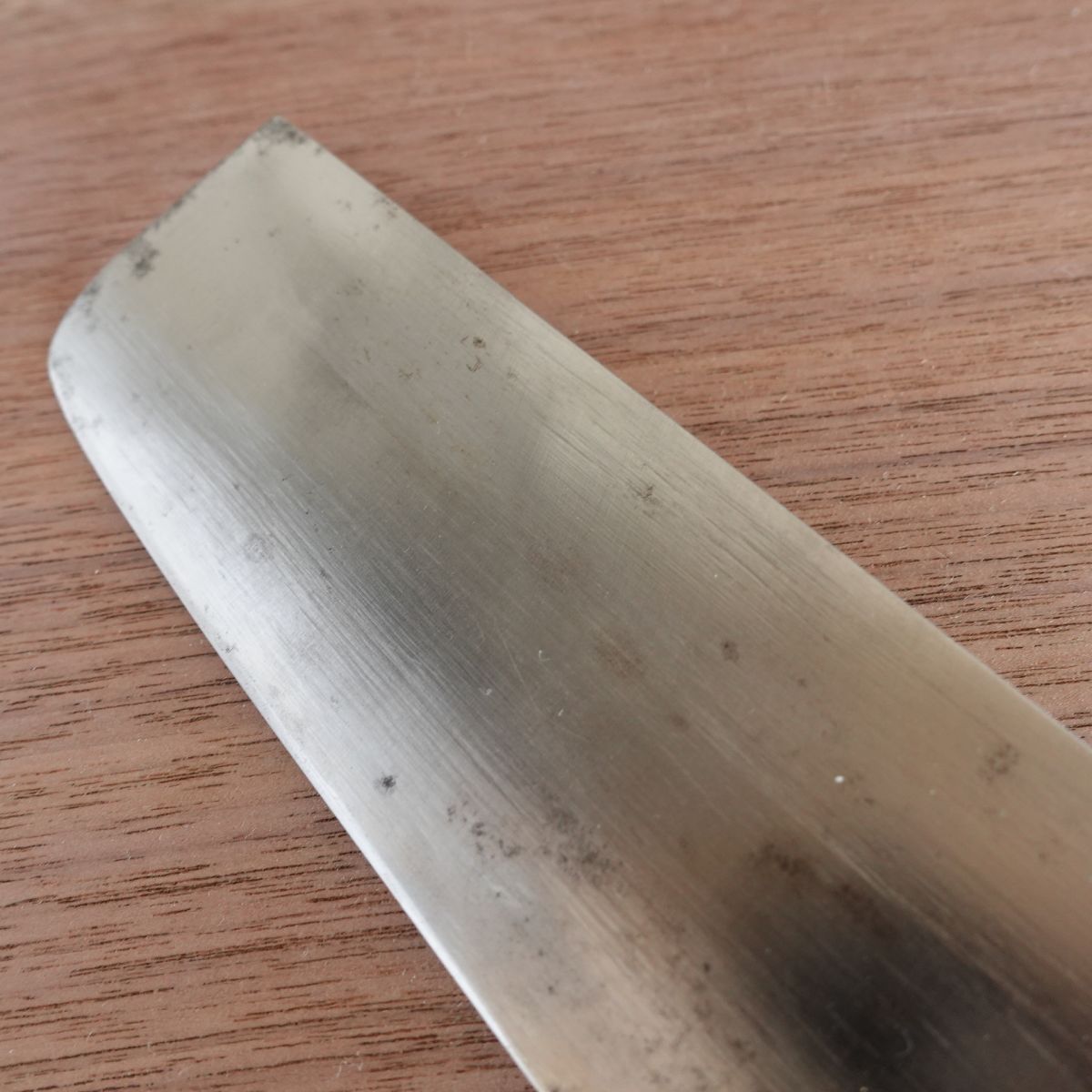 Kaneyasu Nakiri Knife, Sharpened, Hagane, Double-Edged, Vegetable Knife, Large Size, 175mm