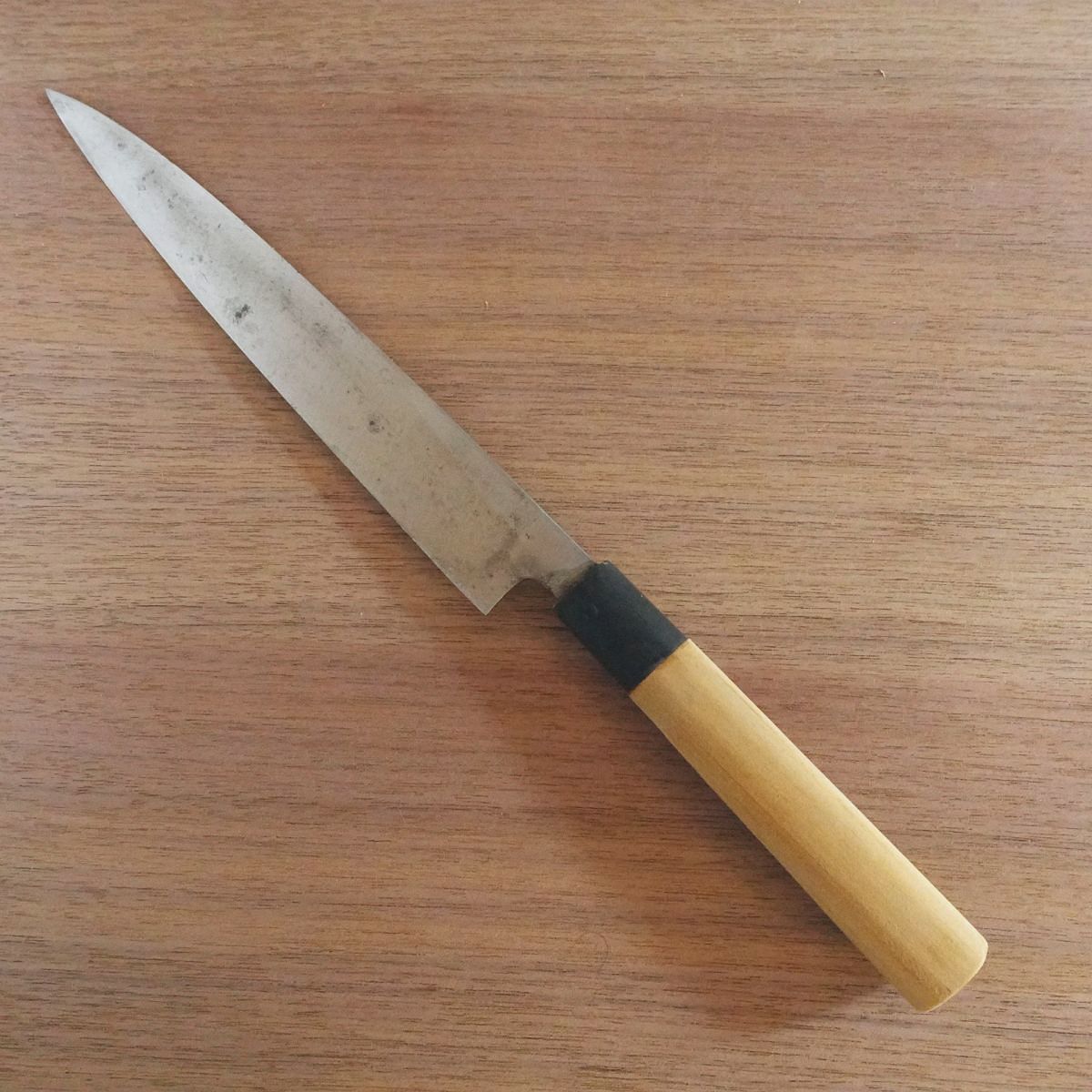 Sakai Shigemitsu Yanagiba Knife, Sharpened, Water Buffalo Handle, Sashimi Knife, 210mm