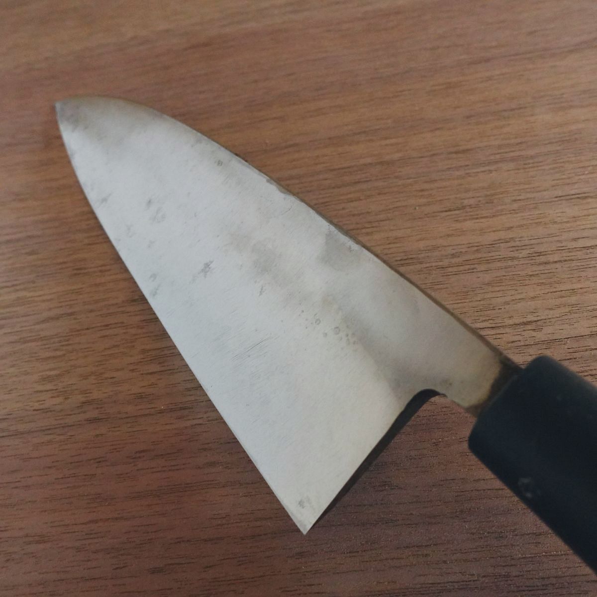 Kunisuke Deba Knife, Sharpened, Kurouchi Finish, 185mm
