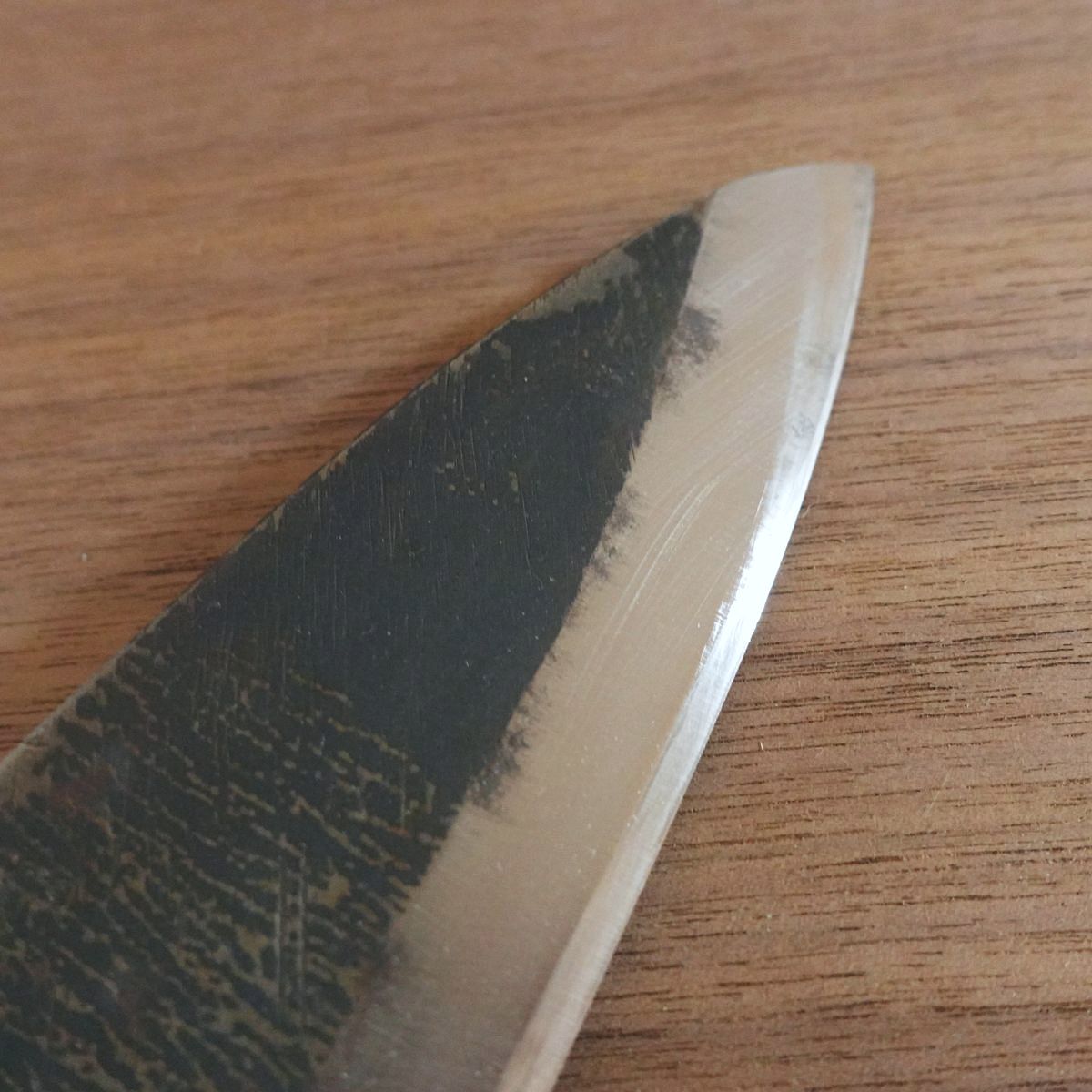 Kunisuke Deba Knife, Sharpened, Kurouchi Finish, 185mm