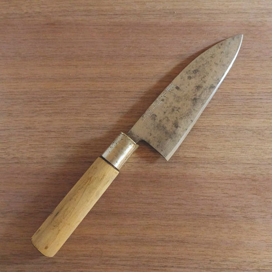 Ryusaburo Deba Knife, Sharpened, Hagane, Single-Edged, Custom Forged, 150mm