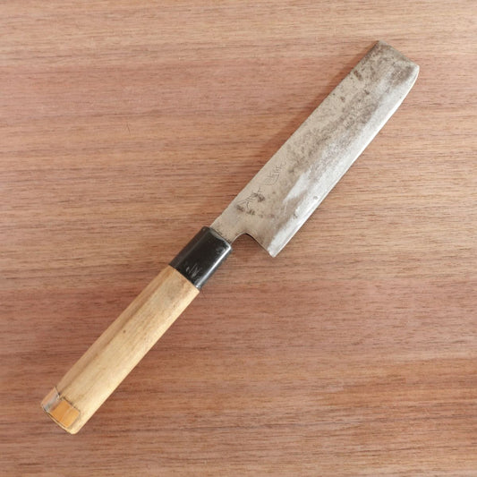 Kikutora Usuba Knife, Sharpened, Hagane, Single-Edged, Vegetable Knife, 180mm